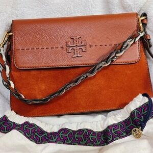 Tory Burch McGraw mixed materials purse